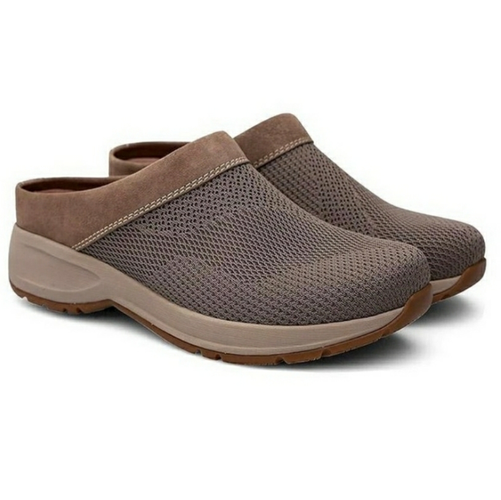 Dansko Sondra clog taupe suede mule size 37